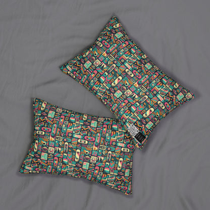 Skate Culture Revival Urban Retro Cool Spun Polyester Lumbar Pillow - 8404 Design-61 B