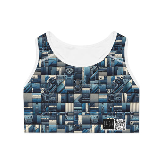 Tech-Inspired Utility Tech-Forward Streetwear With Utilitarian Edge Sports Bra - 8404 Design-44