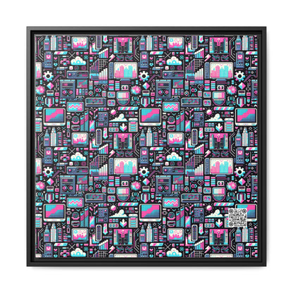 Digital Rebellion Youthful Streetwear with a Rebellious Digital Twist Matte Canvas, Framed (multi-color) - 8404 Design-71 A