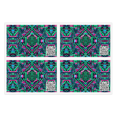 Digital Glitch Vibes Tech-Inspired Streetwear Sticker Sheets - 8404 Design-71