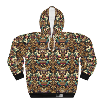 Digital Renaissance Modern Baroque Fusion Pullover Hoodie - 8404 Design-60