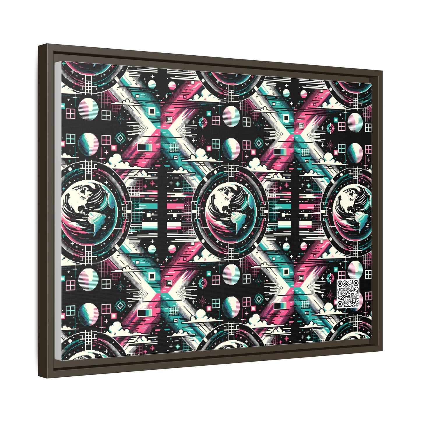 Digital Artistry Digital-native Streetwear Matte Canvas, Framed (multi-color) - 8404 Design-62 A