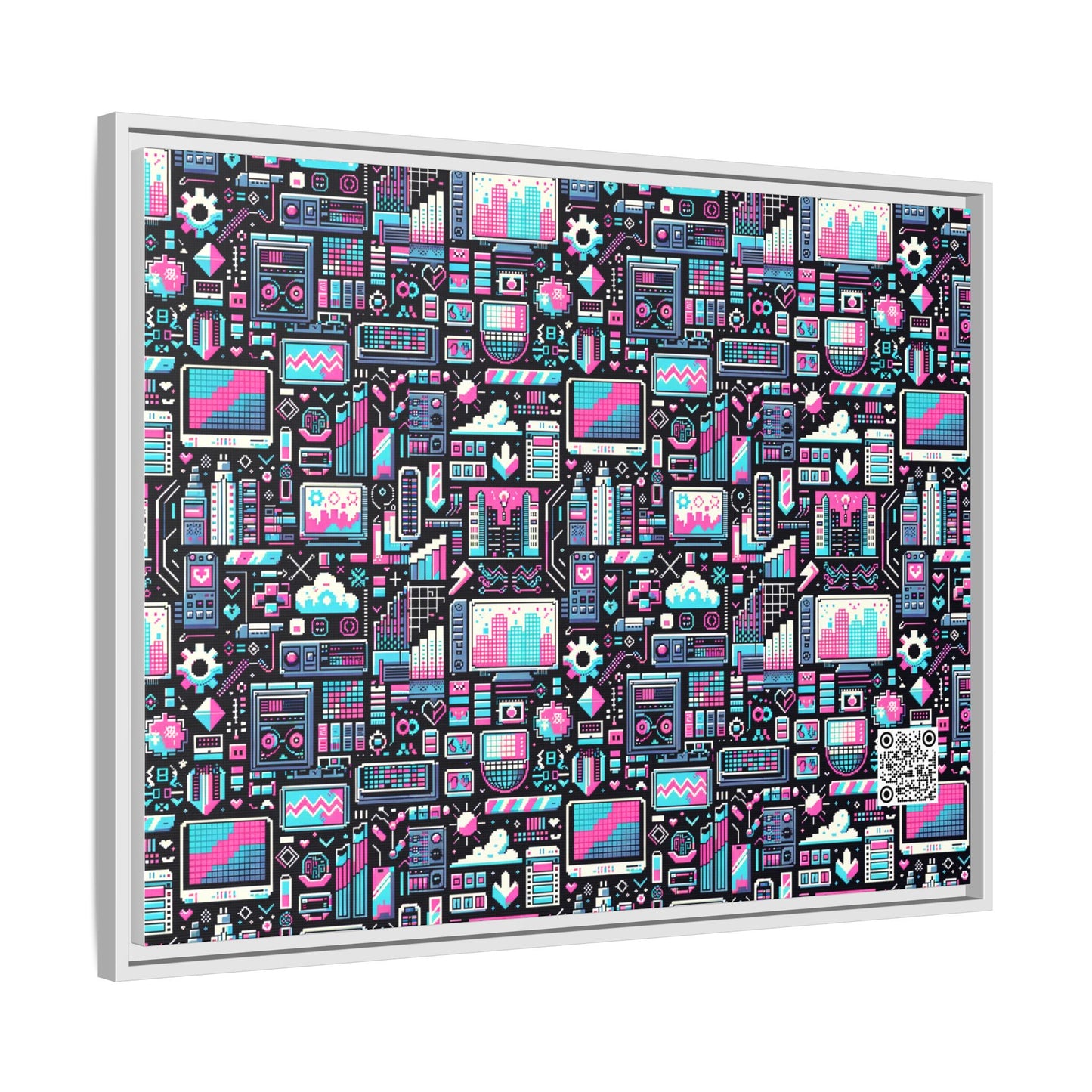 Digital Rebellion Youthful Streetwear with a Rebellious Digital Twist Matte Canvas, Framed (multi-color) - 8404 Design-71 A