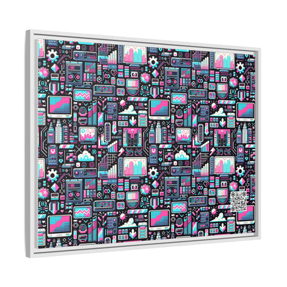 Digital Rebellion Youthful Streetwear with a Rebellious Digital Twist Matte Canvas, Framed (multi-color) - 8404 Design-71 A