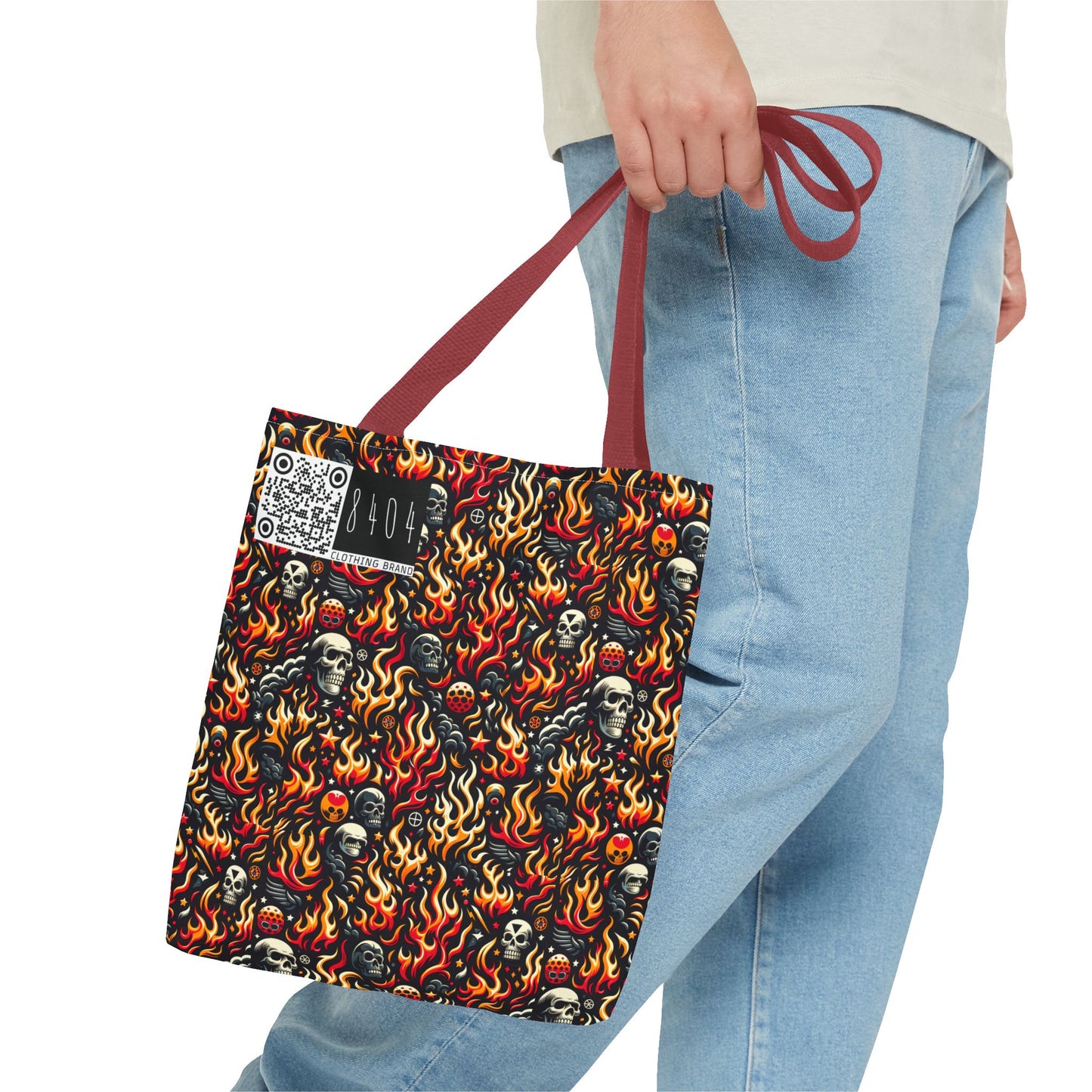 Flame Graphics Maximalist Streetwear Tote Bag - 8404 Design-76