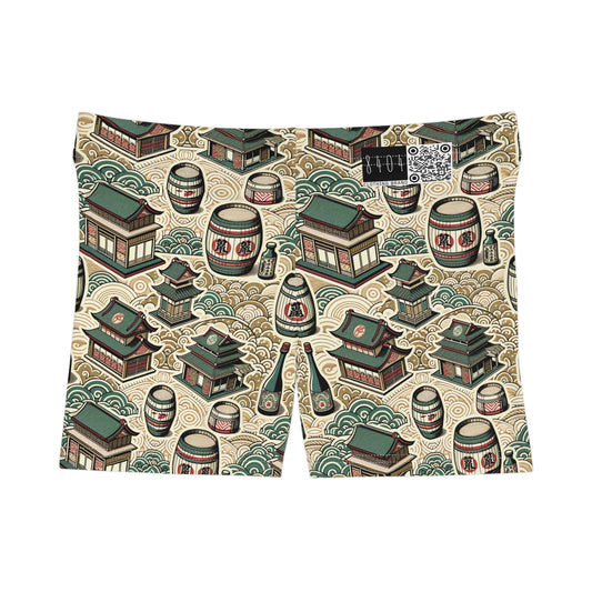 Cultural Artisanal Fusion Contemporary Cultural Elegance Women's Shorts - 8404 Design-68