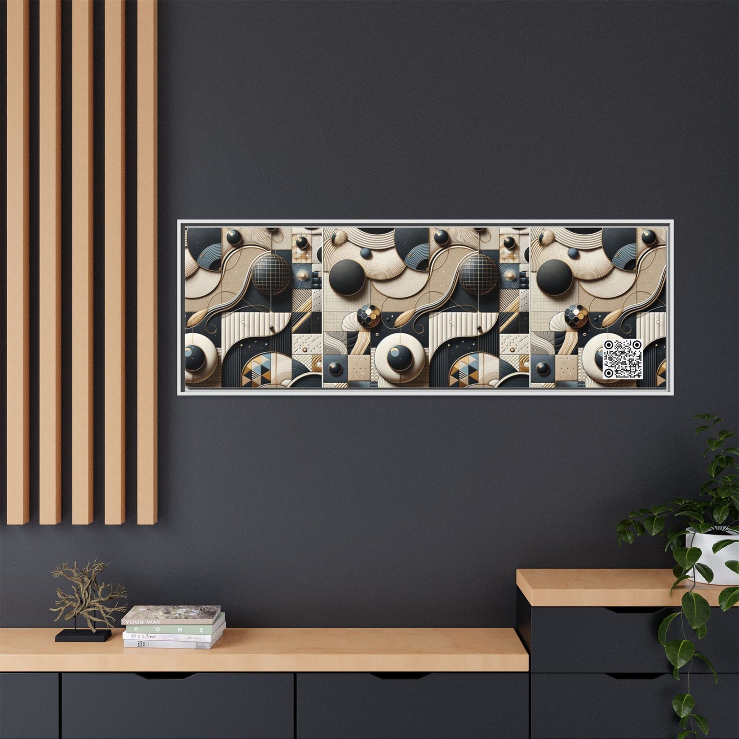 Tech-forward Luxe Streetwear Tech Luxe Fusion Matte Canvas, Framed (multi-color) - 8404 Design-71 B