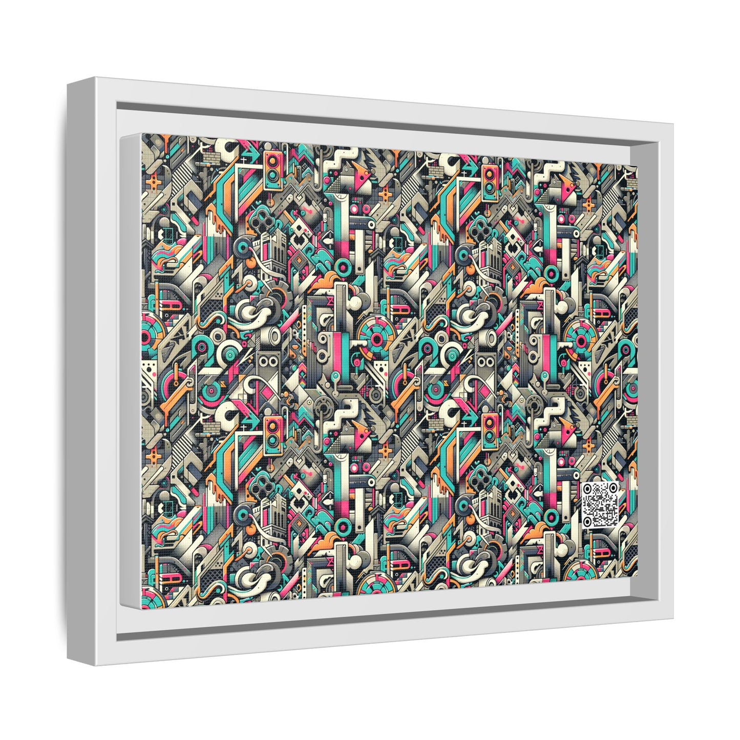 Digital Street Art Urban Street Style Matte Canvas, Framed (multi-color) - 8404 Design-74 A