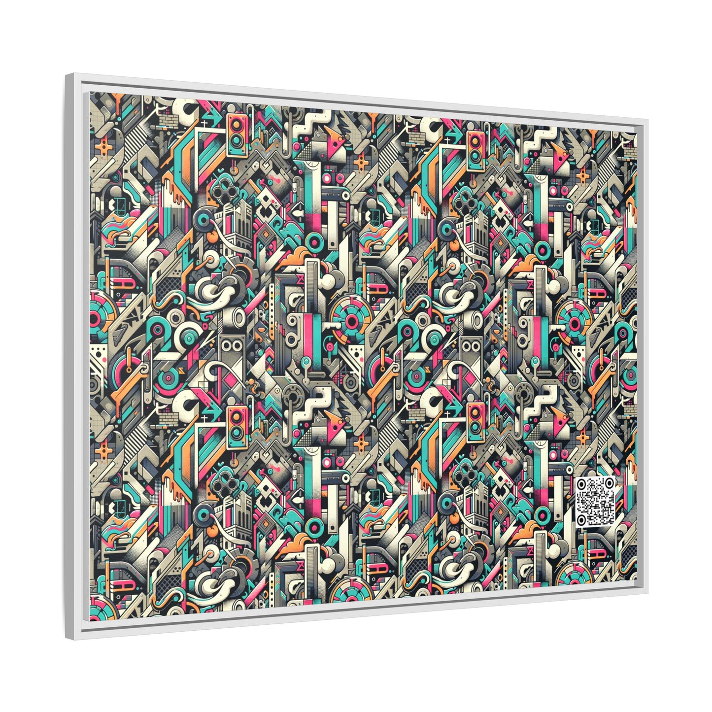 Digital Street Art Urban Street Style Matte Canvas, Framed (multi-color) - 8404 Design-74 A