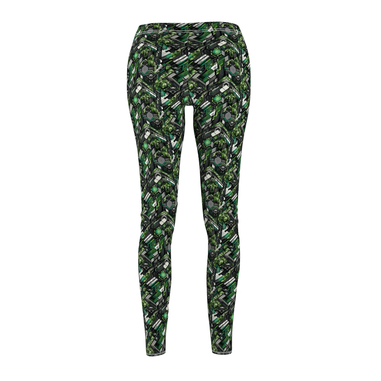 Tech Camo Fusion Tech-Forward Streetwear With a Futuristic Edge Women's Cut & Sew Casual Leggings - 8404 Design-58