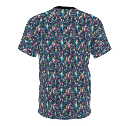 Digital Renaissance Tech-Forward Maximalism Unisex Cut & Sew Tee - 8404 Design-56