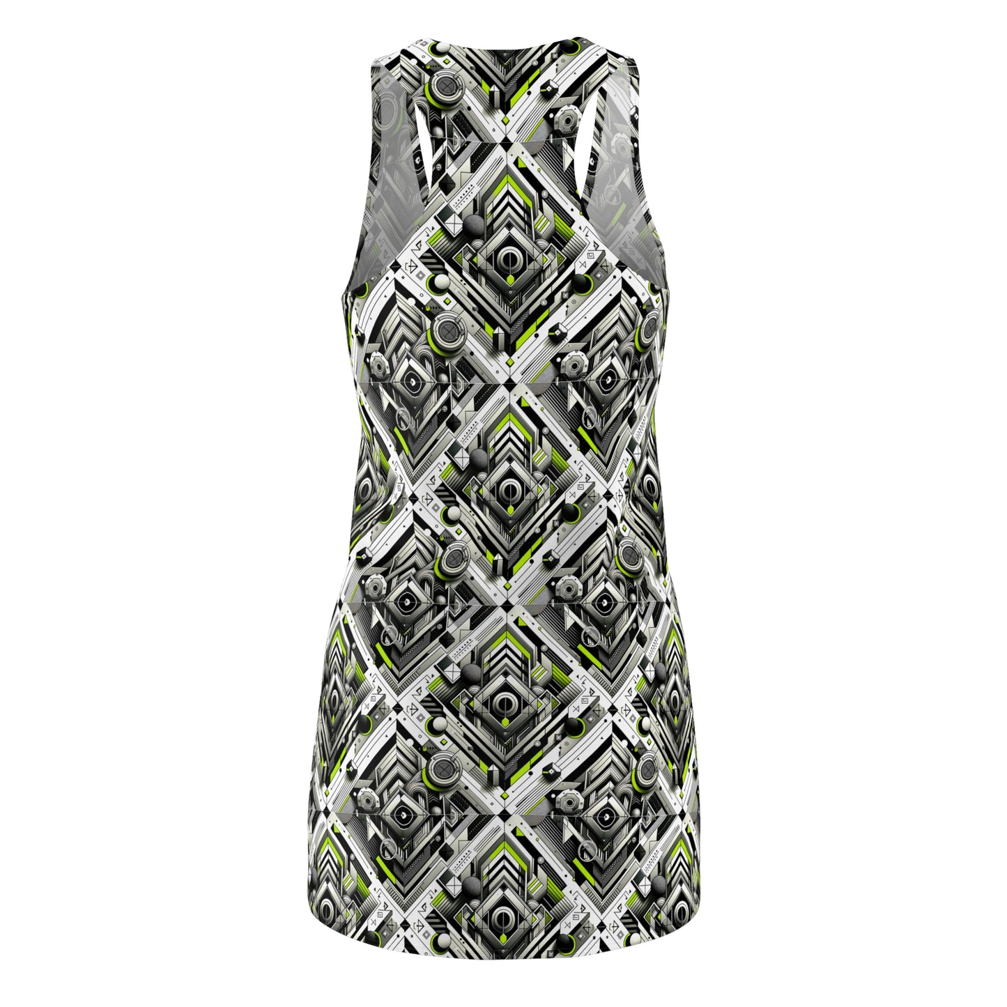 Elevated Sporty Tech Tech-Forward Streetwear Women's Cut & Sew Racerback Dress - 8404 Design-70