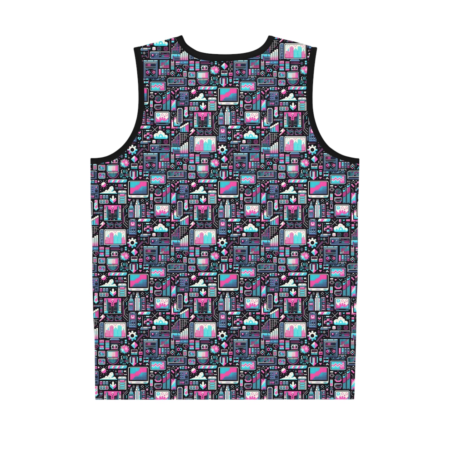 Digital Rebellion Youthful Streetwear with a Rebellious Digital Twist Basketball Jersey - 8404 Design-71