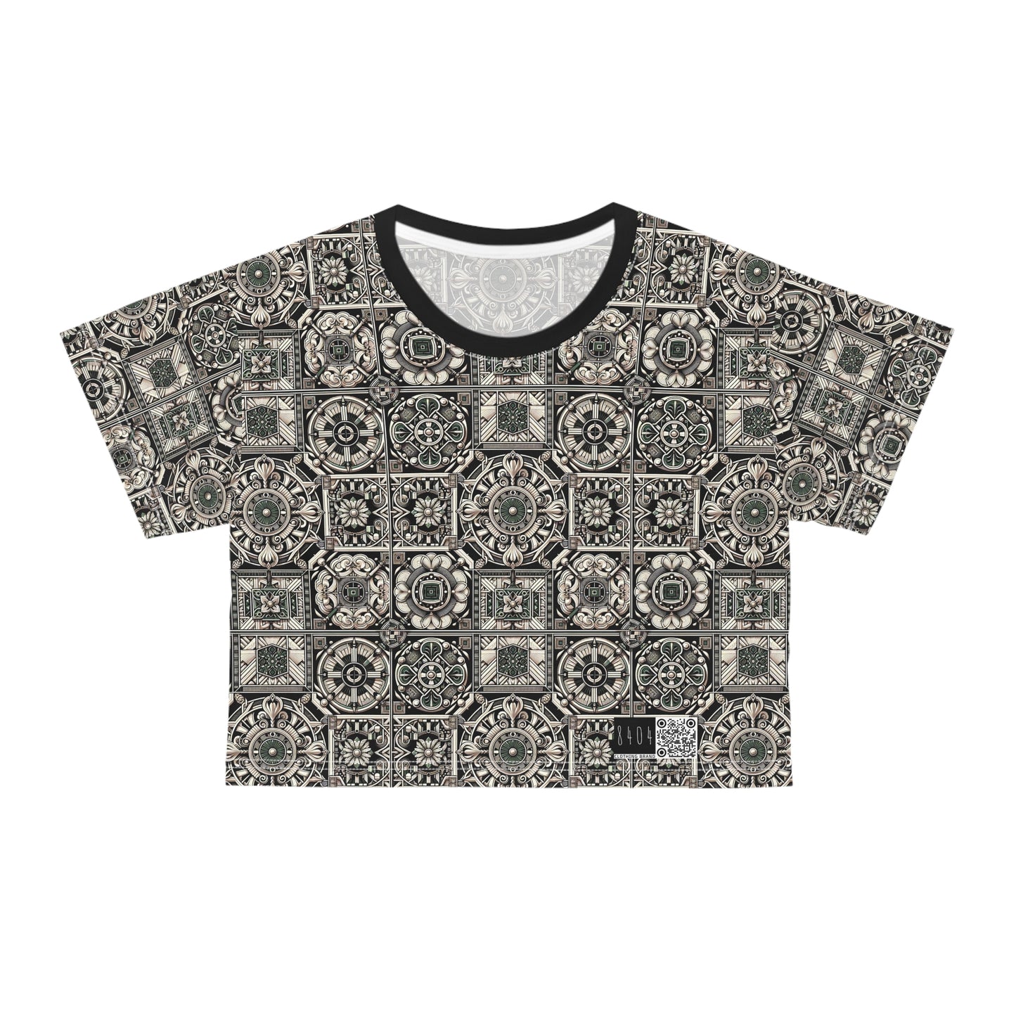 Cyber Garden Party Tech Garden Extravaganza Crop Tee - 8404 Design-45