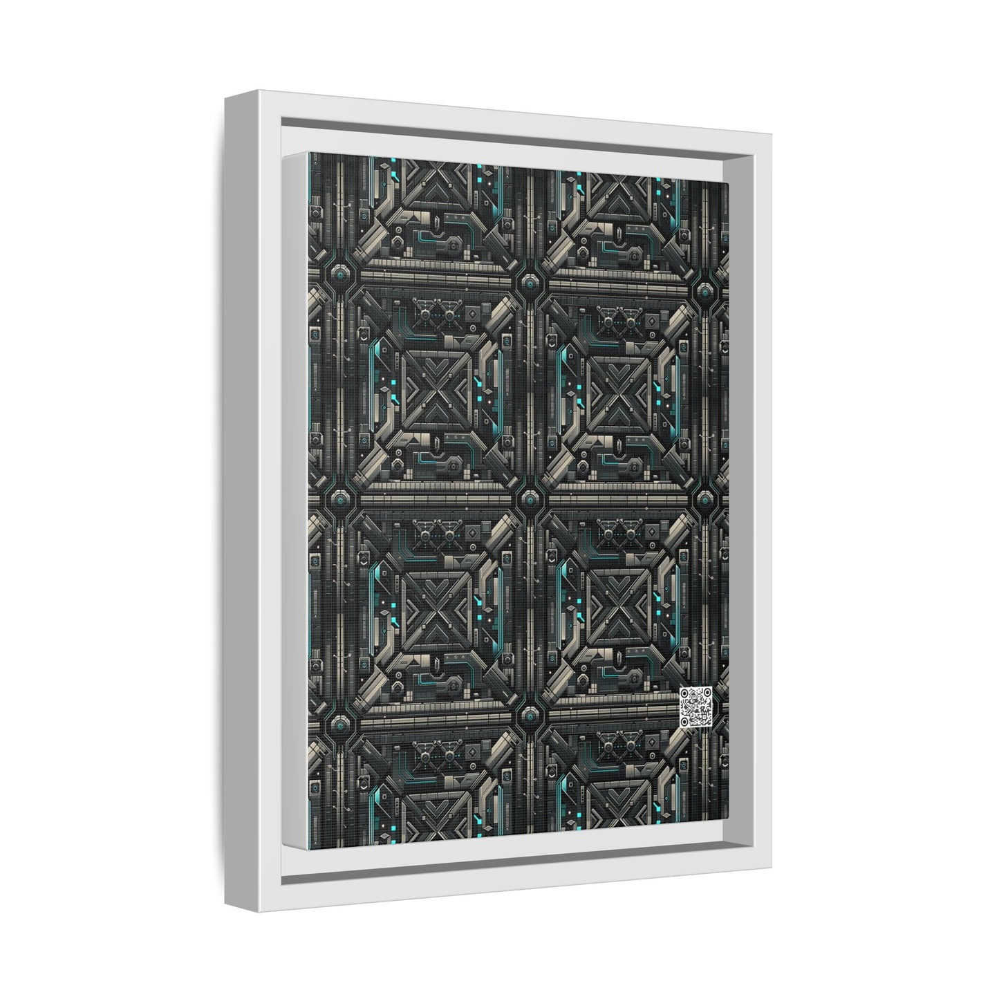 Tech Noir Futuristic Tech Aesthetic with a Dark Twist Matte Canvas, Framed (multi-color) - 8404 Design-59 A