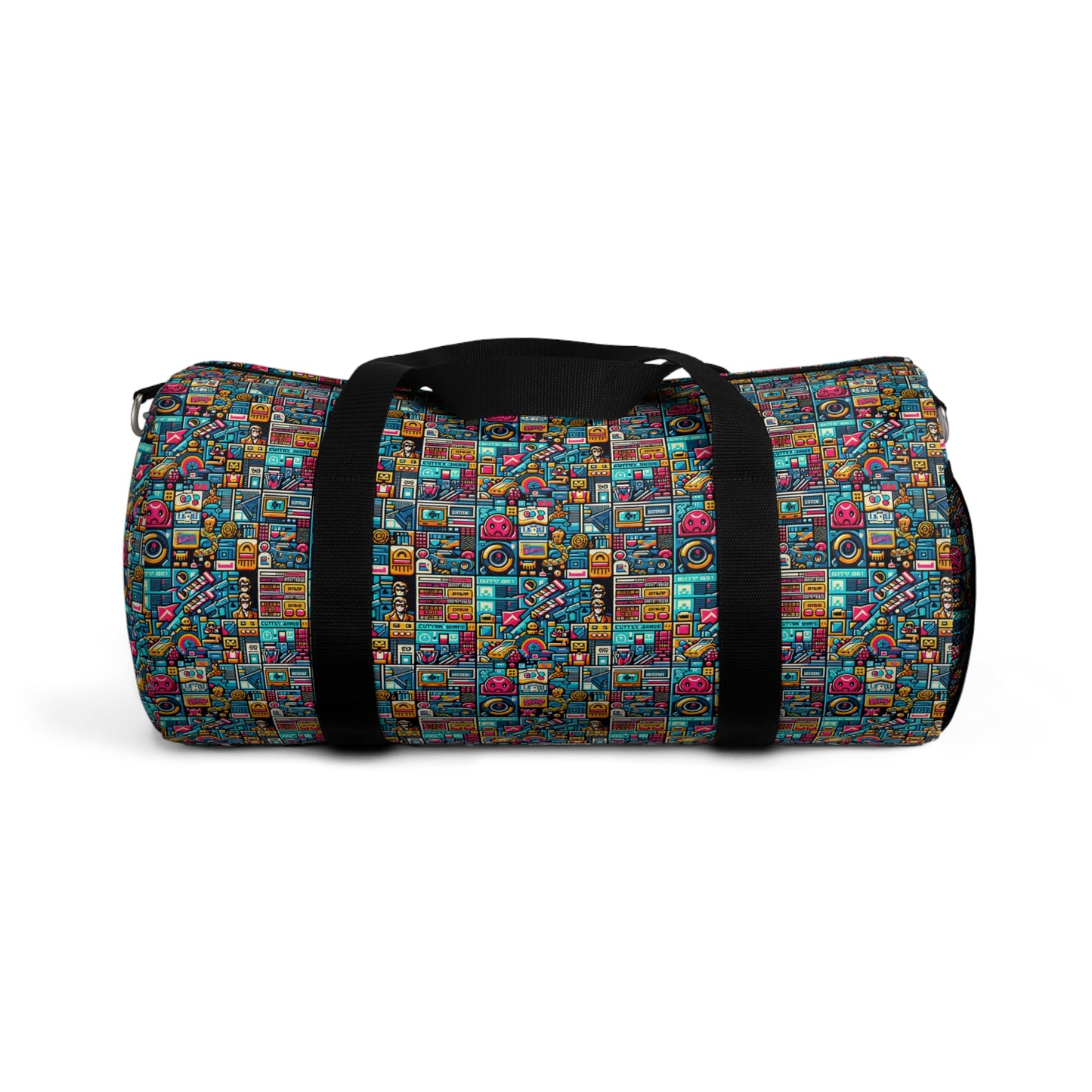 Digital Pop Culture Mashup Maximalist Pop Duffel Bag - 8404 Design-47