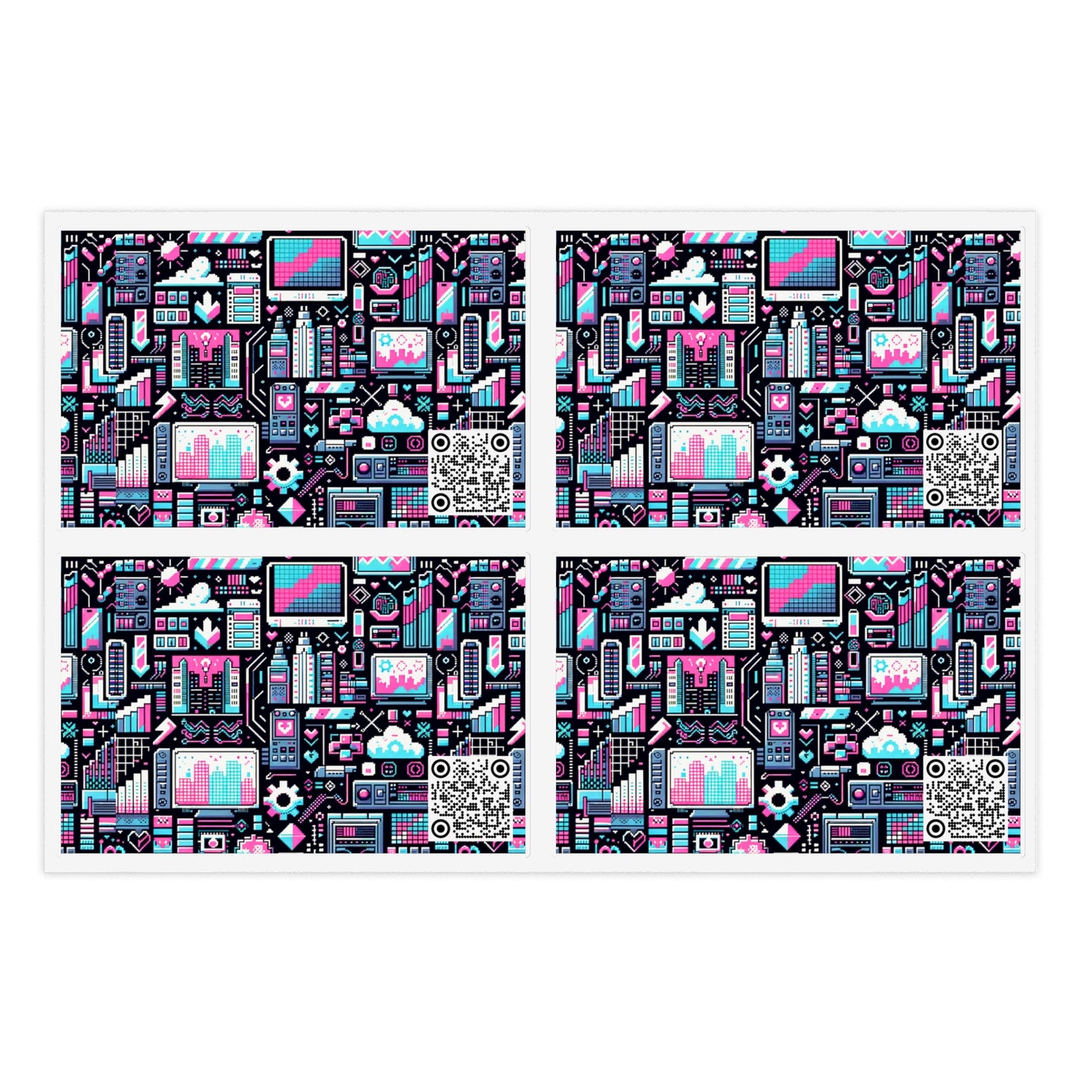 Digital Rebellion Youthful Streetwear with a Rebellious Digital Twist Sticker Sheet - 8404 Design-71