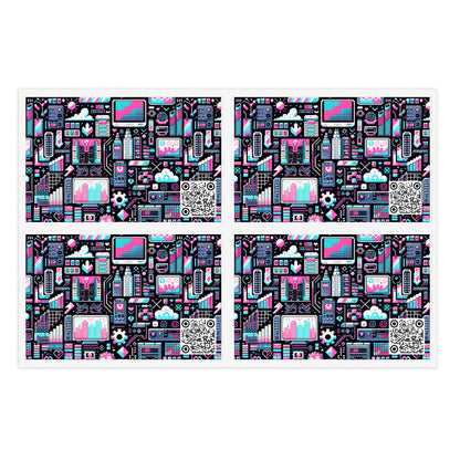 Digital Rebellion Youthful Streetwear with a Rebellious Digital Twist Sticker Sheet - 8404 Design-71