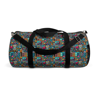 Digital Pop Culture Mashup Maximalist Pop Duffel Bag - 8404 Design-47