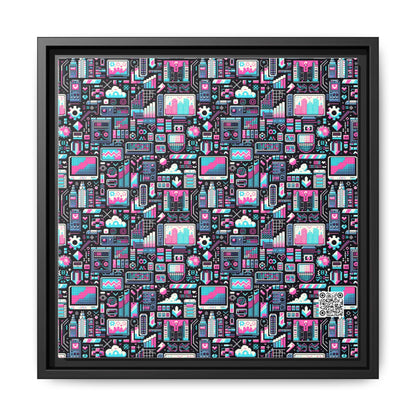 Digital Rebellion Youthful Streetwear with a Rebellious Digital Twist Matte Canvas, Framed (multi-color) - 8404 Design-71 A