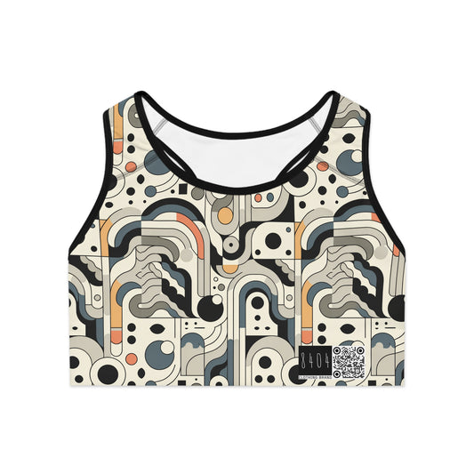 Modern Minimalism Minimalist Tech Sports Bra - 8404 Design-60