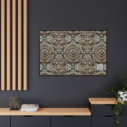 Urban Renaissance Historical Fusion With Street Edge Matte Canvas, Framed (multi-Color) - 8404 Design-57 A