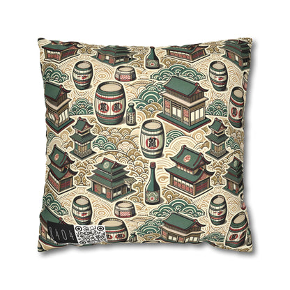 Cultural Artisanal Fusion Contemporary Cultural Elegance Faux Suede Square Pillowcase - 8404 Design-68