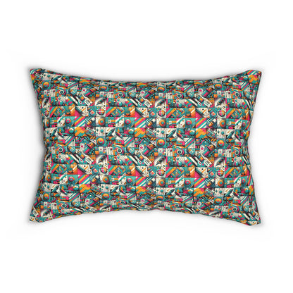Graffiti Fusion Modern Street Art Fusion Spun Polyester Lumbar Pillow - 8404 Design-58 S