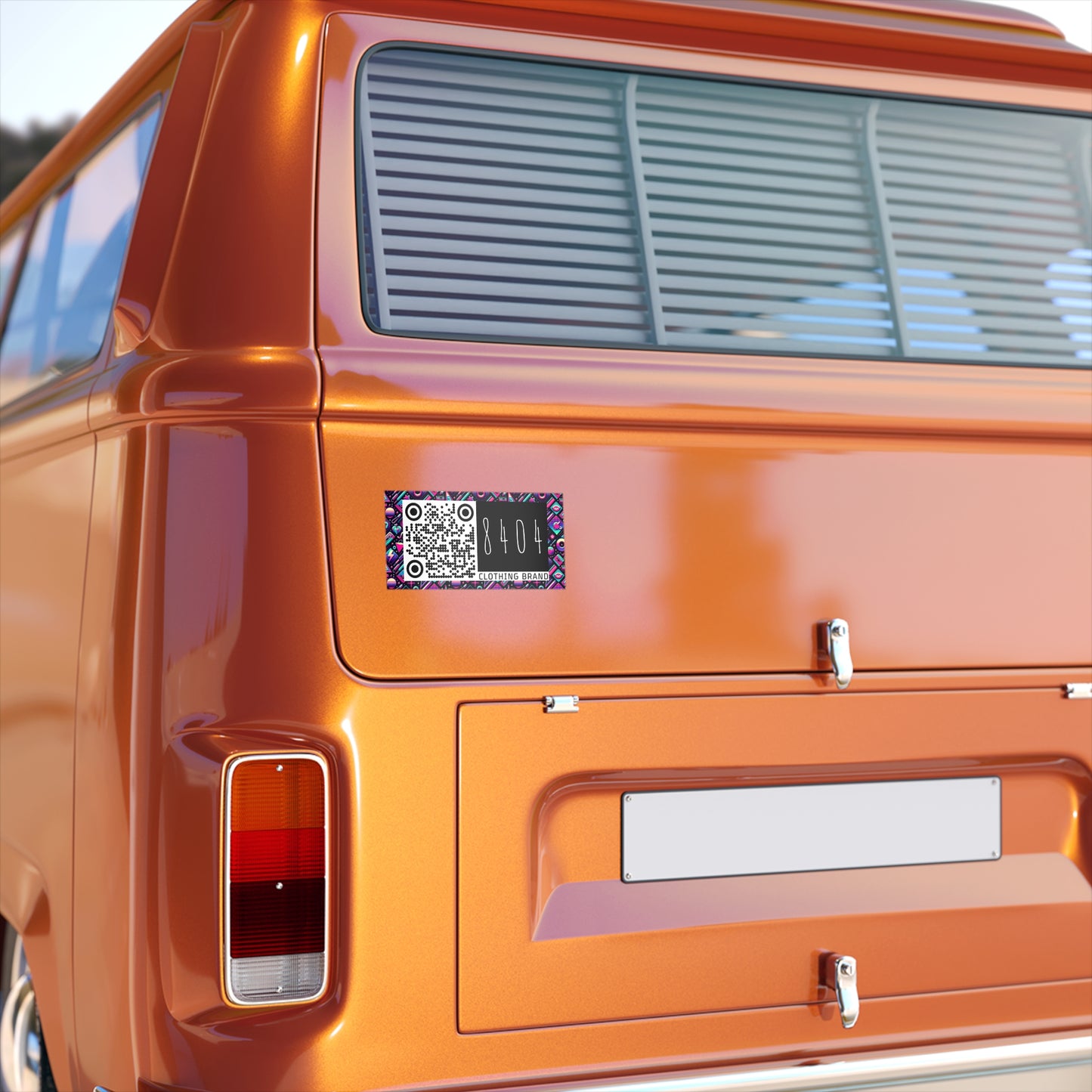 Neon Retro Revival Retro Futurism Bumper Sticker - 8404 Design-61