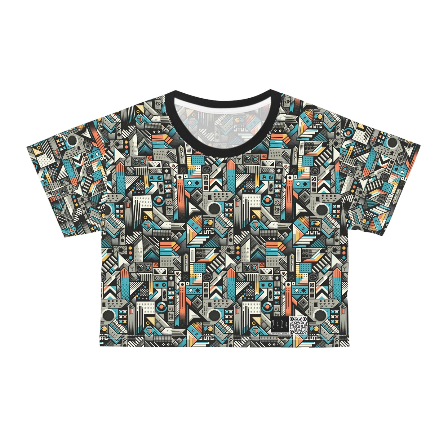 Digital Street Art Urban Street Style Crop Tee - 8404 Design-81