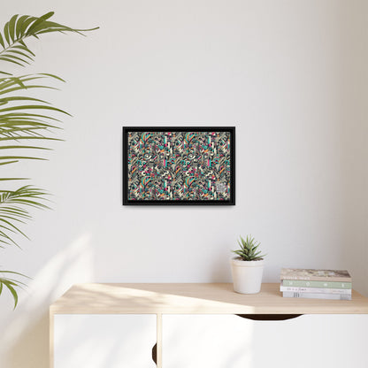 Digital Street Art Urban Street Style Matte Canvas, Framed (multi-color) - 8404 Design-74 B