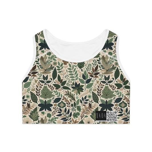 Streetwear Sustainability Environmentally Conscious Streetwear with a Natural Aesthetic Sports Bra - 8404 Design-57
