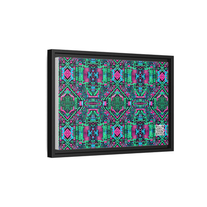Digital Glitch Vibes Tech-Inspired Streetwear Matte Canvas, Framed (multi-Color) - 8404 Design-71 B