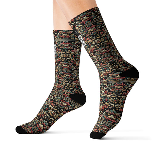 Streetwear Renaissance Artistic Clash of Old and New Sublimation Socks - 8404 Design-46
