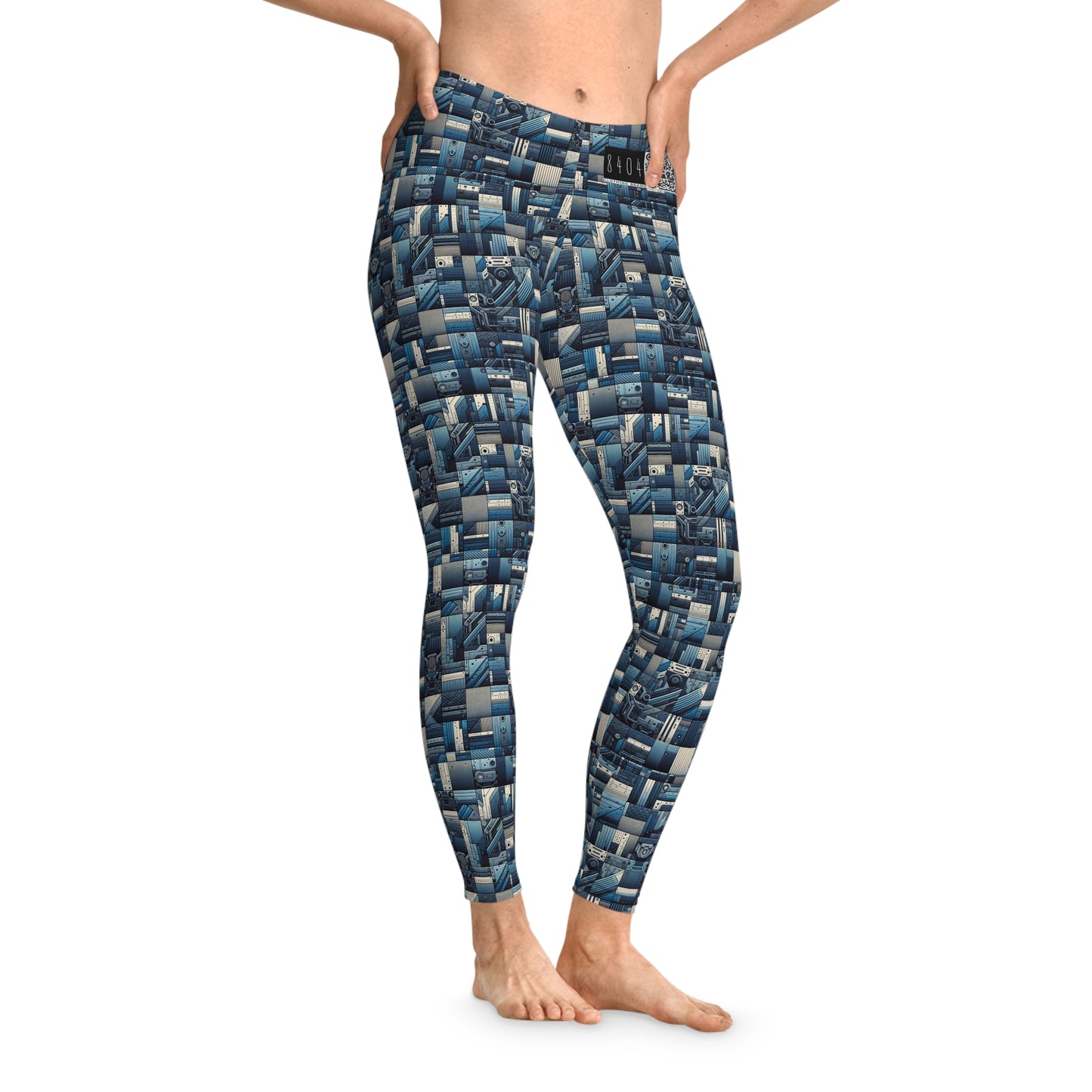 Tech-Inspired Utility Tech-Forward Streetwear With Utilitarian Edge Stretch Leggings - 8404 Design-44