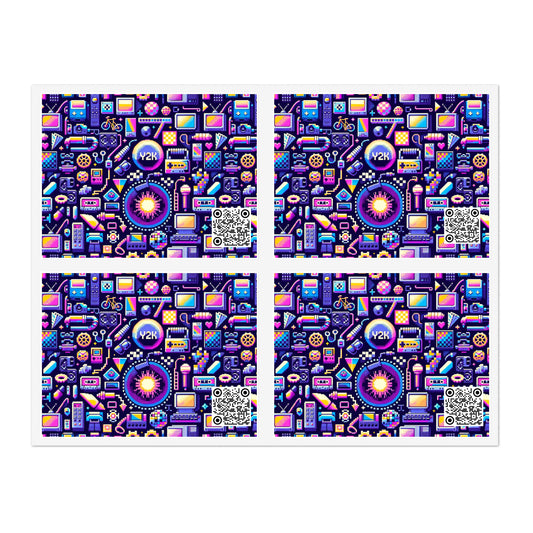 Digital Nostalgia Modern Retro Fusion Sticker Sheets - 8404 Design-64