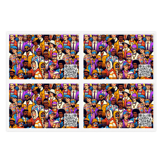 Digital Retro Aesthetics Nostalgic Yet Vibrant Streetwear With a Modern Twist Sticker Sheets - 8404 Design-58