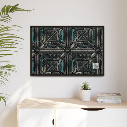 Tech Noir Futuristic Tech Aesthetic with a Dark Twist Matte Canvas, Framed (multi-color) - 8404 Design-59 A