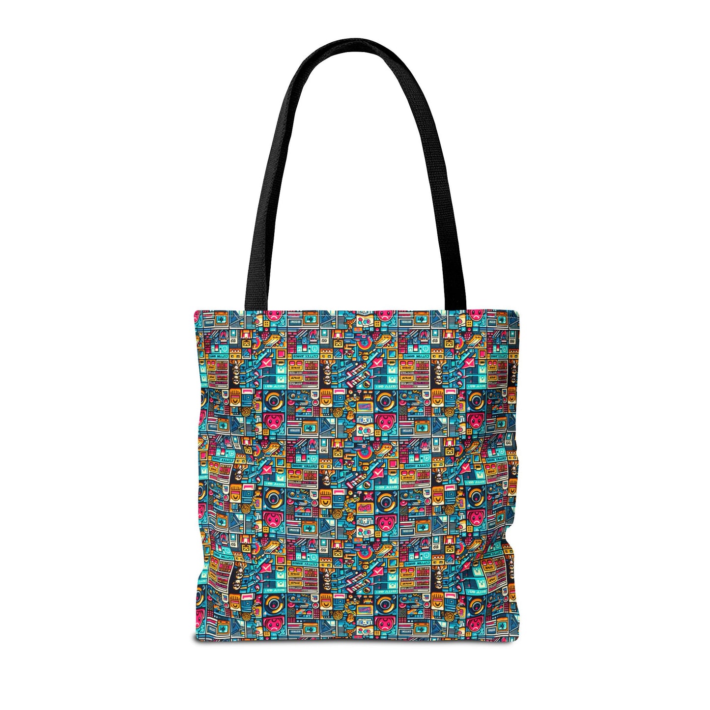 Digital Pop Culture Mashup Maximalist Pop Tote Bag - 8404 Design-47