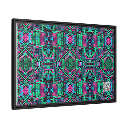 Digital Glitch Vibes Tech-Inspired Streetwear Matte Canvas, Framed (multi-Color) - 8404 Design-71 A