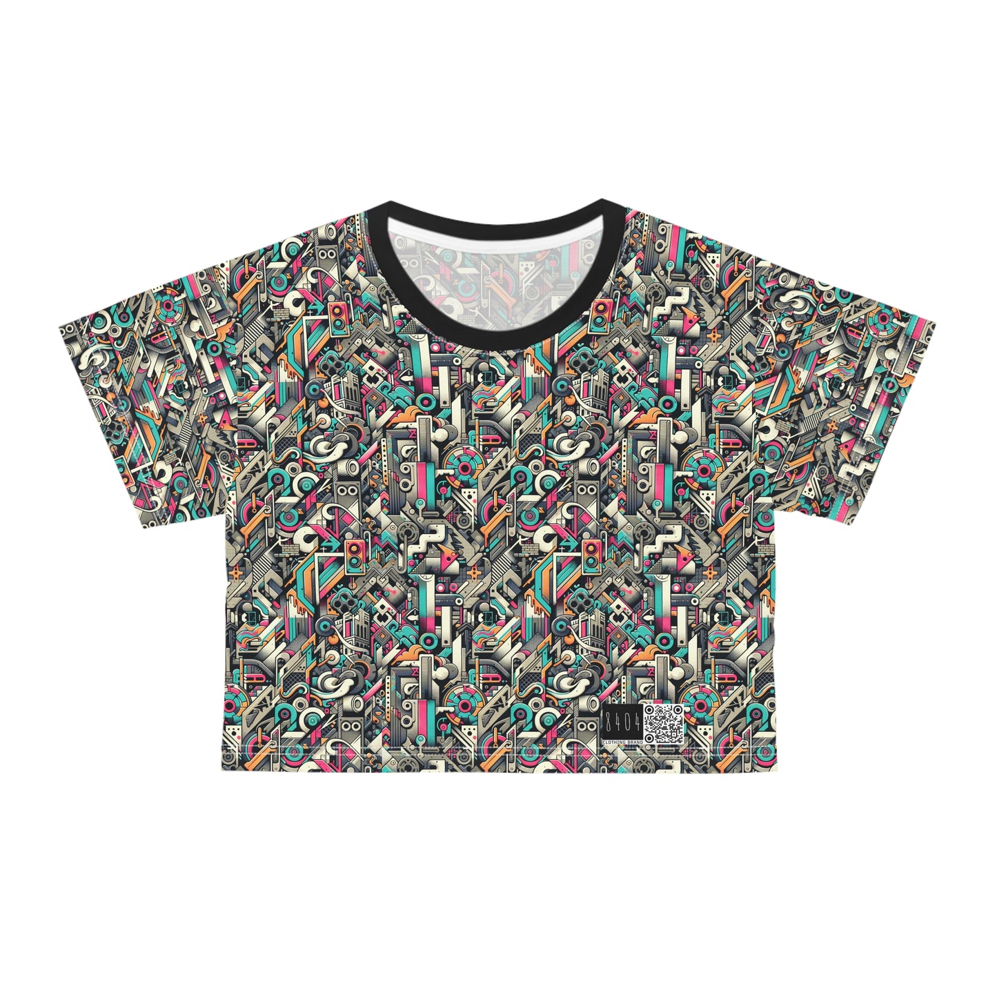 Digital Street Art Urban Street Style Crop Tee - 8404 Design-74
