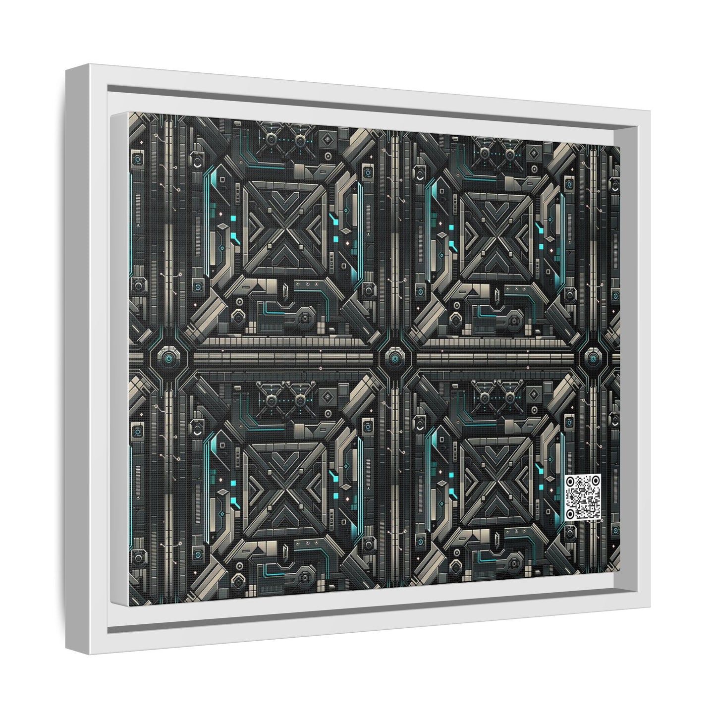 Tech Noir Futuristic Tech Aesthetic with a Dark Twist Matte Canvas, Framed (multi-color) - 8404 Design-59 A