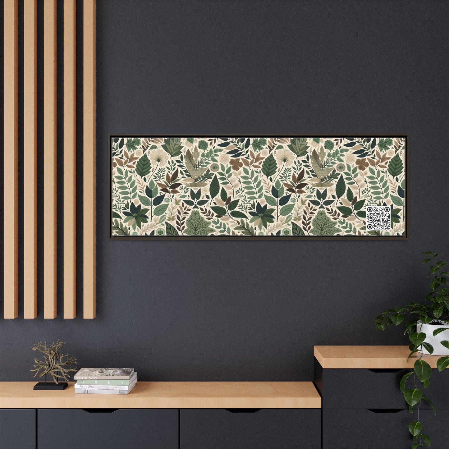 Streetwear Sustainability Environmentally Conscious Streetwear with a Natural Aesthetic Matte Canvas, Framed (multi-color) - 8404 Design-57 B