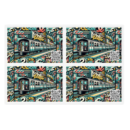 Retro Graffiti Revival Retro Urban Street Art Sticker Sheets - 8404 Design-47
