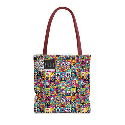 Neon Pop Playful Pop Culture Mashup Tote Bag - 8404 Design-60