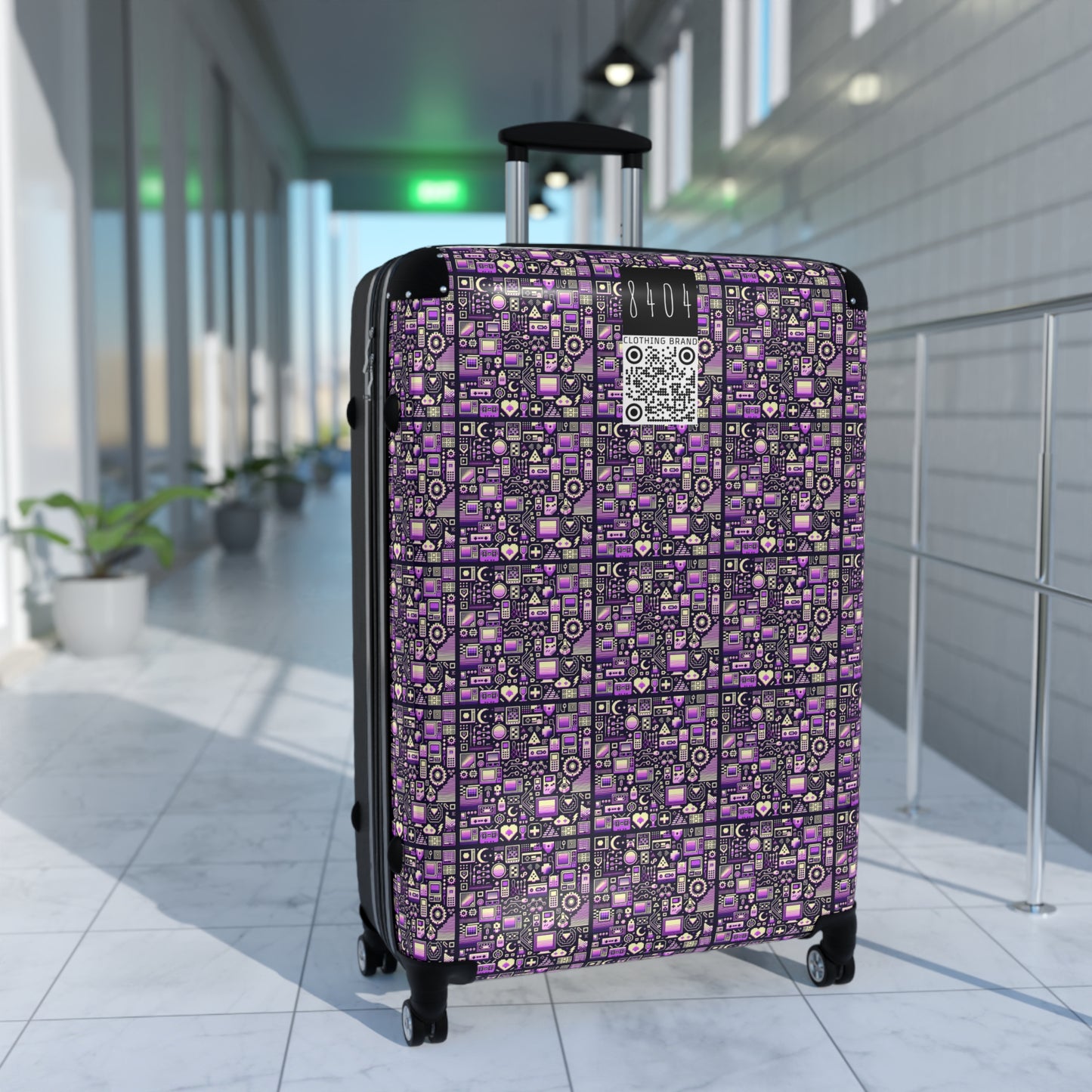 Digital Nostalgia Remix Modern Vintage Fusion Suitcase - 8404 Design-54