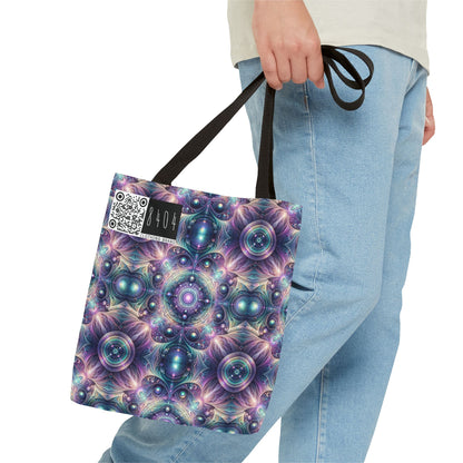 Iridescent Tech Fusion Tech-Forward Streetwear Tote Bag - 8404 Design-61
