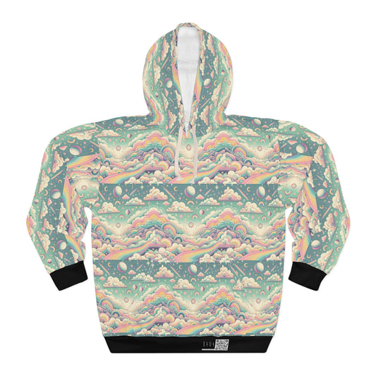 Digital Dreamland Whimsical and Nostalgic Streetwear With a Digital Twist Pullover Hoodie - 8404 Design-65