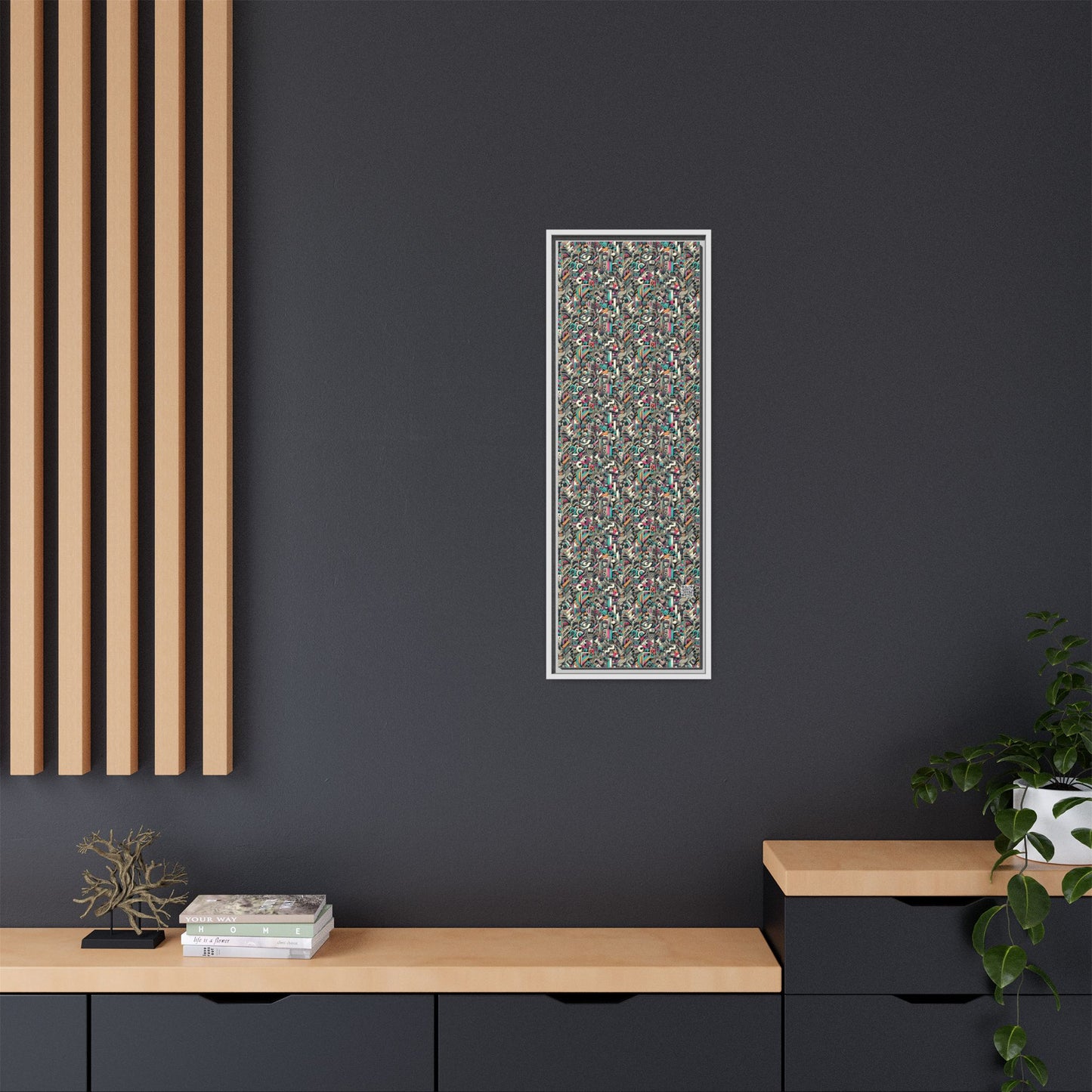 Digital Street Art Urban Street Style Matte Canvas, Framed (multi-color) - 8404 Design-74 B