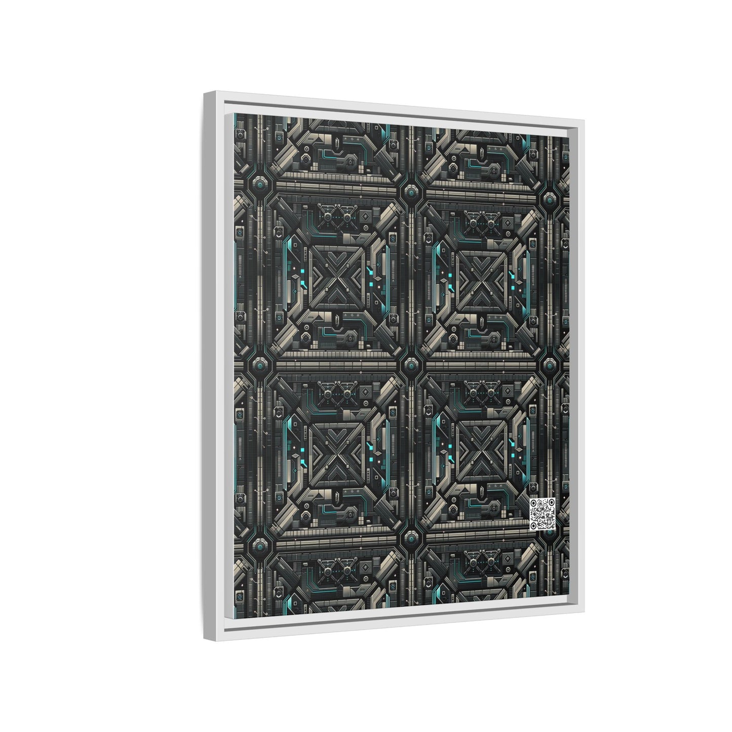 Tech Noir Futuristic Tech Aesthetic with a Dark Twist Matte Canvas, Framed (multi-color) - 8404 Design-59 B